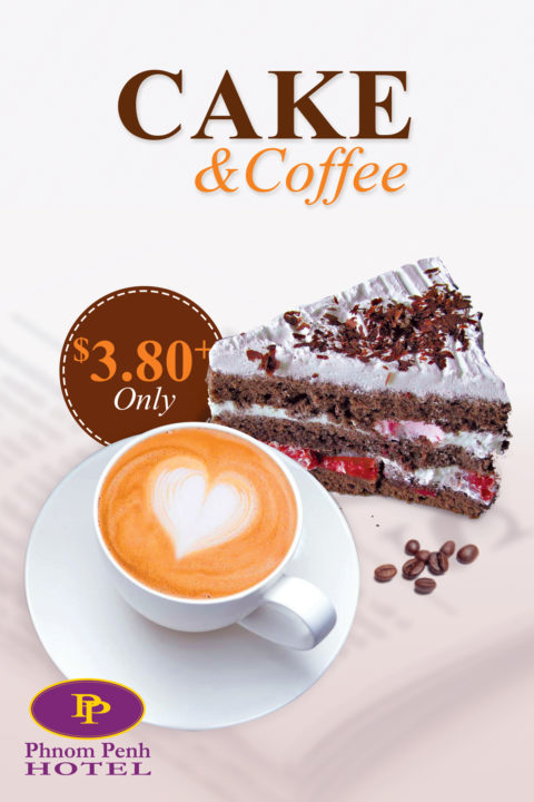Coffee and Cake at Coffeen Corner or Zenith Lounge at Phnom Penh Hotel, Ground Floor